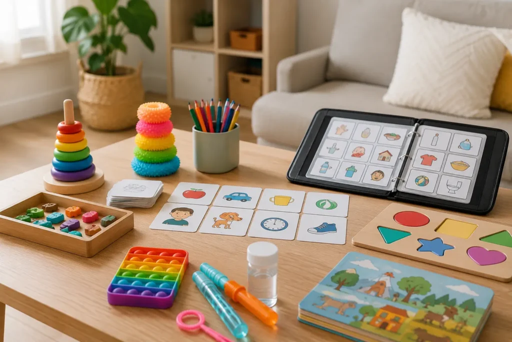autism   toys set up
